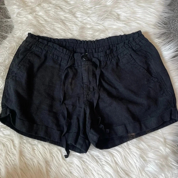 Women’s black linen shorts 4 - Picture 1 of 2